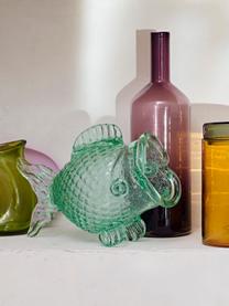 Contenitore da cucina di design in vetro Fish, Vetro, Verde salvia, Larg. 38 x Alt. 24 cm