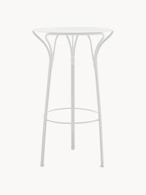 Table haute de jardin ronde Hiray, Ø 60 cm, Acier galvanisé, laqué, Blanc, Ø 60 cm