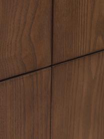 Highboard Noel aus Eschenholzfurnier, Mitteldichteholzfaserplatte (MDF) mit Eschenholzfurnier, Dunkles Holz, B 100 x H 120 cm