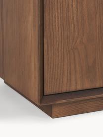 Highboard Noel aus Eschenholzfurnier, Mitteldichteholzfaserplatte (MDF) mit Eschenholzfurnier, Dunkles Holz, B 100 x H 120 cm