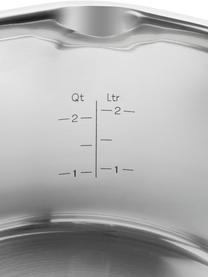 Kochtopf-Set Simplify aus Edelstahl, 4er-Set, Deckel: Glas, Edelstahl, Silikon, Silberfarben, Set mit verschiedenen Größen