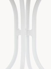 Table de jardin ronde en bois Hard & Ellen, Bois de teck, blanc, Ø 80 x haut. 72 cm