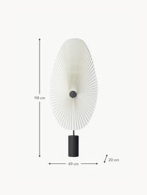 Petit lampadaire LED Liris, intensité lumineuse variable, Blanc, noir, haut. 118 cm