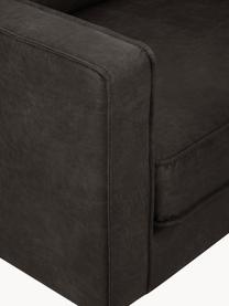 Fauteuil lounge en cuir recyclé Hunter, Cuir anthracite, larg. 87 x prof. 95 cm