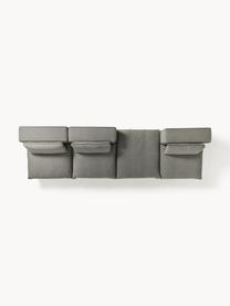 Canapé d'angle modulable avec pouf Felix, Tissu anthracite, larg. 300 x prof. 210 cm