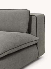 Modulares Ecksofa Felix mit Hocker, Bezug: 100 % Polyester Der strap, Gestell: Massives Kiefern- und Fic, Füße: Kunststoff Dieses Produkt, Webstoff Dunkelgrau, B 300 x T 210 cm