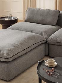 Canapé d'angle modulable avec pouf Felix, Tissu anthracite, larg. 300 x prof. 210 cm