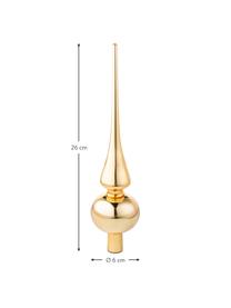 Ozdoba na czubek choinki Brilliance, Szkło, Odcienie złotego, Ø 6 x W 26 cm