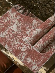 Baumwoll-Tischsets Mahé mit Palmenprint, 2 Stück, Baumwolle, Terrakotta, 35 x 38 cm