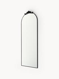 Barock-Anlehnspiegel Saida, Rahmen: Metall, beschichtet, Rückseite: Mitteldichte Holzfaserpla, Spiegelfläche: Spiegelglas, Schwarz, B 65 x H 169 cm