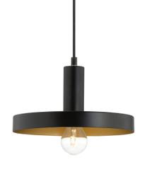 Kleine hanglamp Garni in zwart, Lampenkap: gecoat metaal, Baldakijn: gecoat metaal, Zwart, Ø 25 x H 15 cm