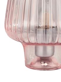 Kleine Tischlampe Stacy aus farbigem Glas, Lampenschirm: Glas, Rosa, Ø 18 x H 21 cm