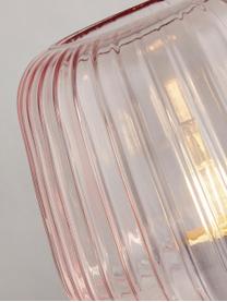 Lampa stołowa ze szkła Stacy, Blady różowy, Ø 18 x W 21 cm