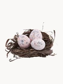 Decoratieve objecten Blush, set van 12, Echte eieren, Rozetinten, grijs, bruin, Set met verschillende formaten