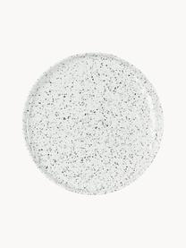 Piatto piano in porcellana Poppi 2 pz, Porcellana, Bianco maculato, Ø 27 x Alt. 2 cm