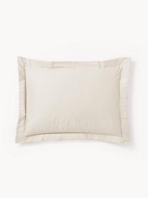 Funda de almohada estampada de satén Margot, Off White, beige claro, An 45 x L 110 cm