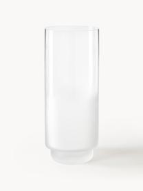 Mundgeblasene Vase Milky mit Farbverlauf, H 35 cm, Glas, Transparent, Weiss, Ø 14 x H 35 cm