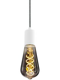 Lámpara de techo pequeña Trey, Anclaje: metal con pintura en polv, Cable: cubierto en tela, Blanco, Ø 10 x Al 8 cm
