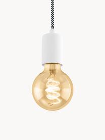 Petite suspension ampoule nue Trey, Blanc, Ø 10 x haut. 8 cm