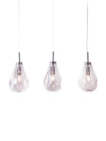 Lampa wisząca ze szkła Drops, Transparentny, srebrny, S 61 x W 24 cm