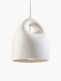 Handgemaakte kermische hanglamp Sativa, Lampenkap: keramiek, Gebroken wit, Ø 22 x H 26 cm