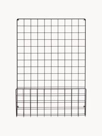 Organizer ścienny z miejscem do przechowywania Mesh, Stal lakierowana, Czarny, S 51 x W 72 cm