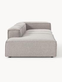 Modulaire XL chaise longue Lennon uit bouclé, Bekleding: bouclé (100% polyester) M, Frame: massief grenenhout, multi, Poten: kunststof Dit product is , Bouclé taupe, B 357 x D 119 cm, armleuning rechts