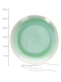 Vajilla de porcelana Samoa, 6 comensales (18 pzas.), Porcelana, Verde menta, Set de diferentes tamaños