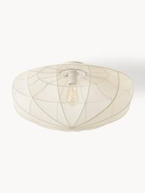 Plafondlamp Beau van netstof, Lampenkap: textiel, Lichtbeige, B 60 x H 29 cm