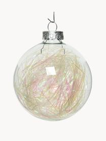 Bolas de Navidad Tinsel, 4 uds., Vidrio, Transparente, multicolor, Ø 7 cm