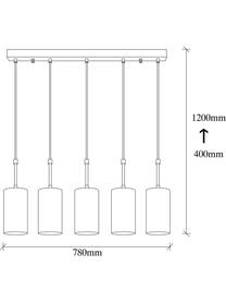 Suspension dorée ampoule nue Kem, Couleur laitonnée, noir