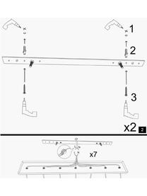 Pendelleuchte Kem in Messing, Baldachin: Metall, beschichtet, Messingfarben, Schwarz, 78 x 120 cm