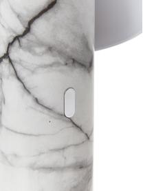 Kleine mobiele dimbare tafellamp Svamp, Lampenkap: kunststof, Lampvoet: kunststof, Grijstinten, Ø 16 x H 25 cm