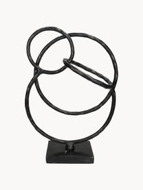 Ručně vyrobená dekorace Sculpture, Potažený hliník, Černá, Š 29 cm, V 40 cm