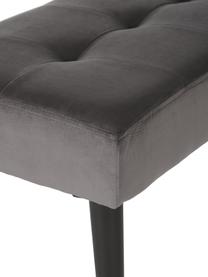 Samt-Polsterbank Glory, Bezug: Polyestersamt Der hochwer, Gestell: Metall, pulverbeschichtet, Samt Dunkelgrau, B 95 x H 45 cm