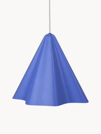 Lámpara de techo grande Skirt, Pantalla: acero con pintura en polv, Cable: cubierto en tela, Azul, negro, Ø 30 x Al 29 cm