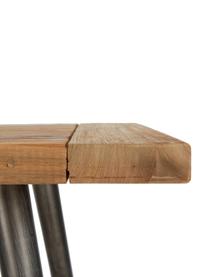 Esstisch Kapal aus recyceltem Teakholz, in verschiedenen Grössen, Tischplatte: 3.5 cm starkes, recycelte, Beine: Stahl mit gewollten Gebra, Teakholz, B 160 x T 80 cm