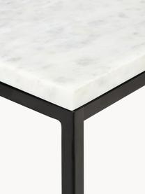 Grande table basse en marbre Alys, Blanc marbré, noir, larg. 120 x prof. 75 cm