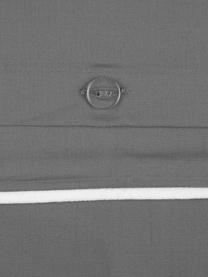 Povlak na polštář z bavlněného perkálu s lemováním Daria, 2 ks, Tmavě šedá, Š 40 cm, D 80 cm