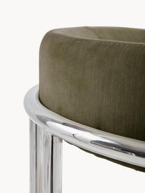 Gestoffeerde stoel Maryland, Bekleding: 100% polyester Met 30.000, Frame: gepoedercoat metaal, Geweven stof groen, B 54 x D 49 cm