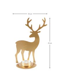 Portalumino dorato Deer, Metallo rivestito, Dorato, Larg. 14 x Alt. 21 cm