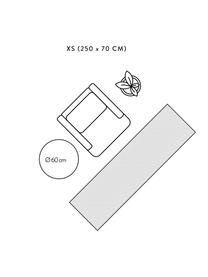 Ręcznie tkany chodnik z bawełny Blocker, 100% bawełna, Szary, S 70 x D 250 cm