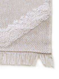 Tappeto in cotone lavato con motivo a rilievo Oslo, 100% cotone, Bianco crema, beige, Larg. 190 x Lung. 280 cm