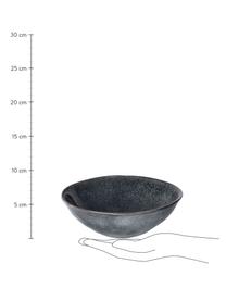 Assiette creuse céramique Pauline, 2 pièces, Grès cérame, Gris foncé, Ø 18 cm