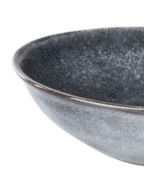 Assiette creuse céramique Pauline, 2 pièces, Grès cérame, Gris foncé, Ø 18 cm