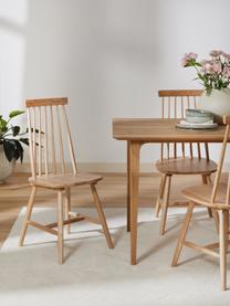 Windsor houten stoelen Milas in bruin, set van 2, Gelakt rubberhout, Bruin, B 52 x D 45 cm