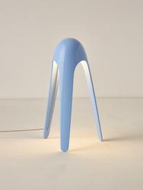 Lámpara de mesa táctil pequeña LED Cyborg, Lámpara: aluminio pintado, Cable: plástico, Azul claro, Ø 20 x Al 31 cm