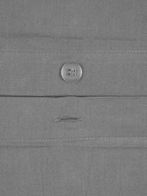 Tmavě šedé povlečení z bavlněného saténu Comfort, Tmavě šedá, 140 x 200 cm + 1 polštář 80 x 80 cm