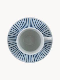 Set di 6 tazzine da caffè con piattini Marea, Porcellana, Tonalità verdi, gialle e blu, Ø 6 x Alt. 6 cm, 90 ml