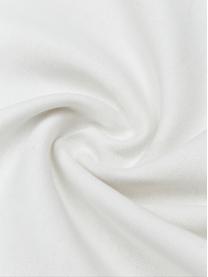 Bestickte Baumwoll-Kissenhülle Finca mit Fransen, 100% Baumwolle, Weiß, Schwarz, B 30 x L 50 cm